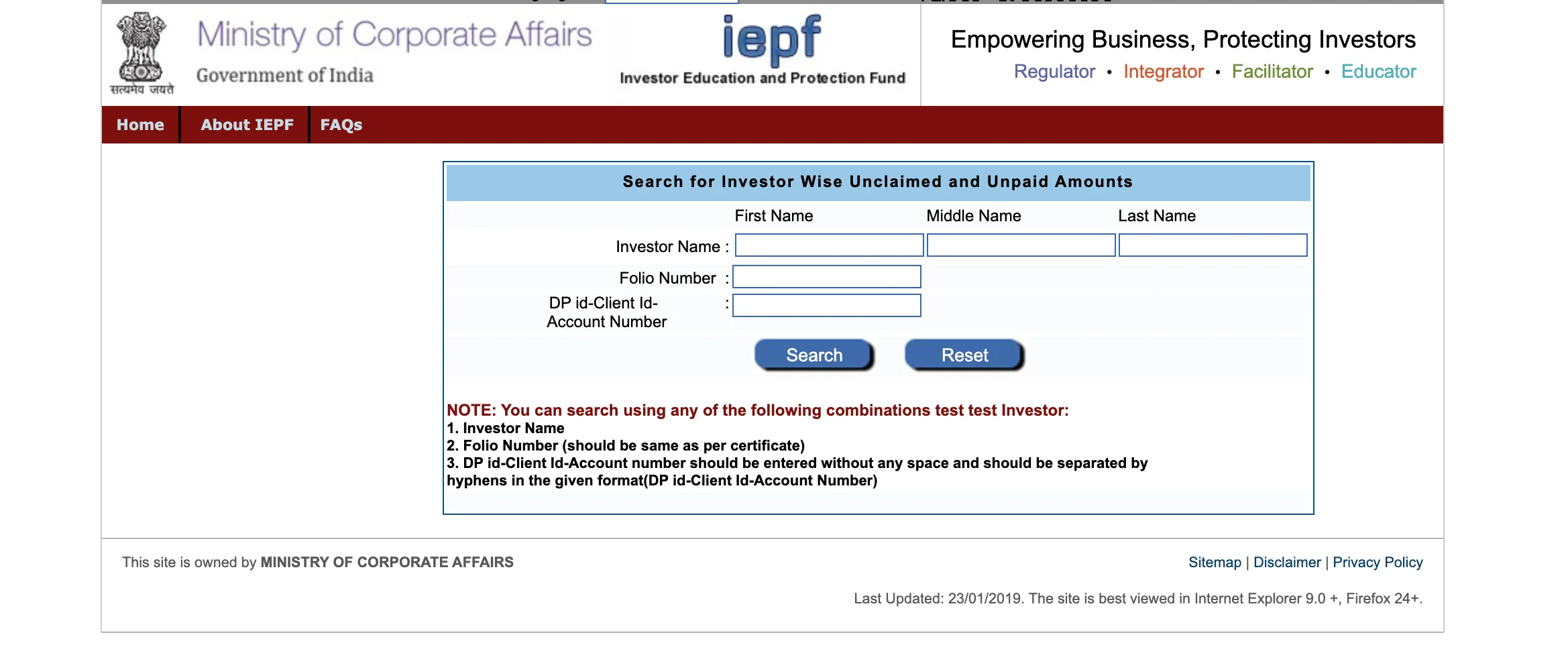 How to check shares transferred to IEPF